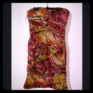 Wild strapless mini dress